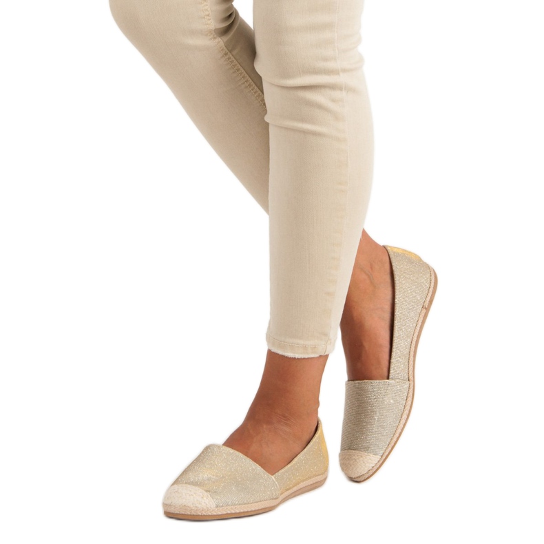 Glitter espadrillor gul 2