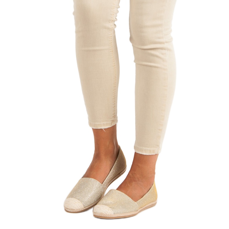 Glitter espadrillor gul 1