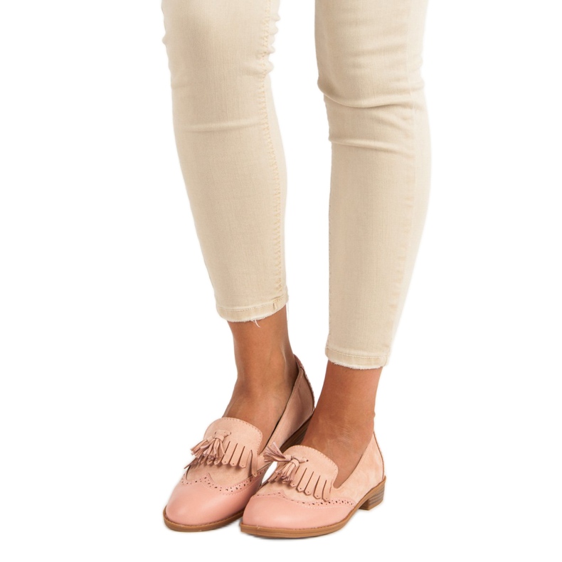 SDS Rosa Loafers Med Fransar 1