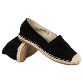 Best Shoes Svarta espadrillor i mocka 1