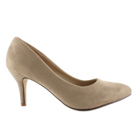 Låg mocka pumps M246 Khaki kaki 1