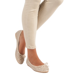 Diamantique Genombrutna ballerinor brun 1