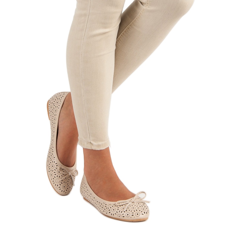 Diamantique Genombrutna ballerinor brun 1