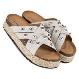 Sergio Todzi Tofflor med strass grå 2