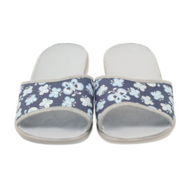 Befado damskor tofflor 300D040 tofflor blå grå marinblå 4