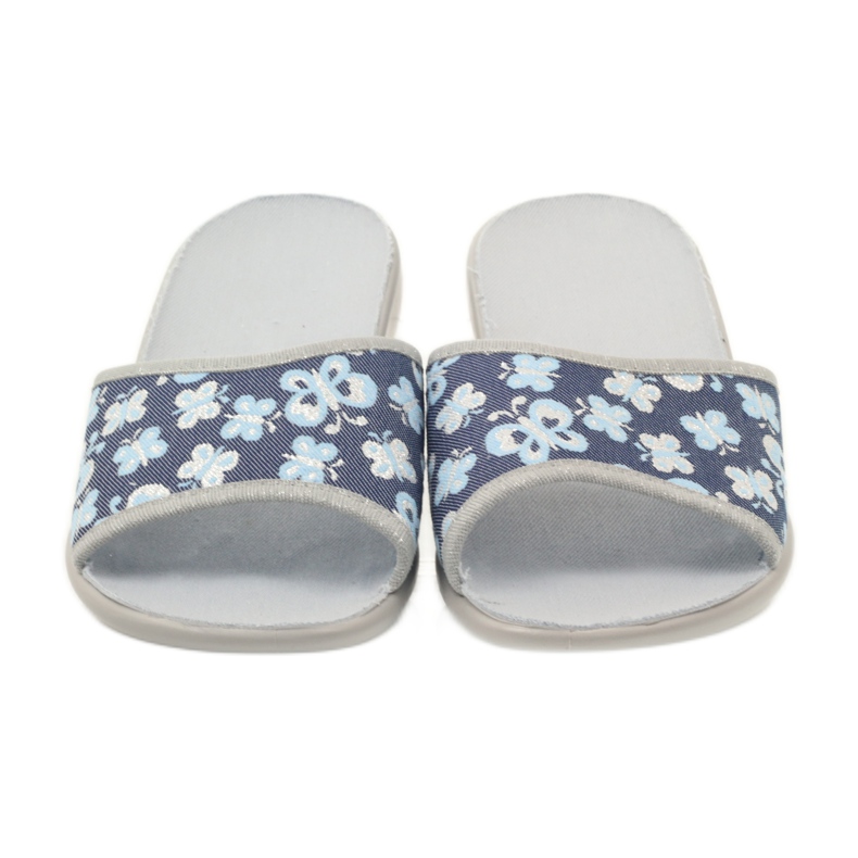 Befado damskor tofflor 300D040 tofflor blå grå marinblå 4