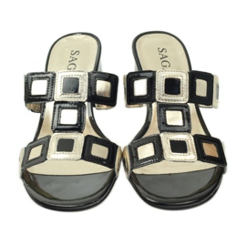 Svarta och guld Sagan tofflor 4