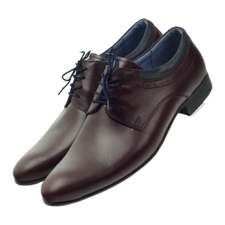 Tur Bourgogne mäns läderskor röd 4