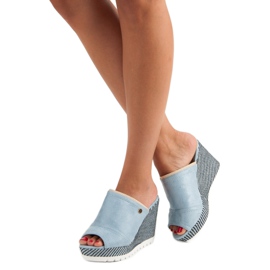 Primavera Sandaler i mocka blå 1