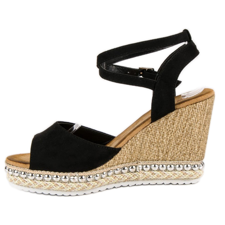 Best Shoes Sandaler med kil svart 2