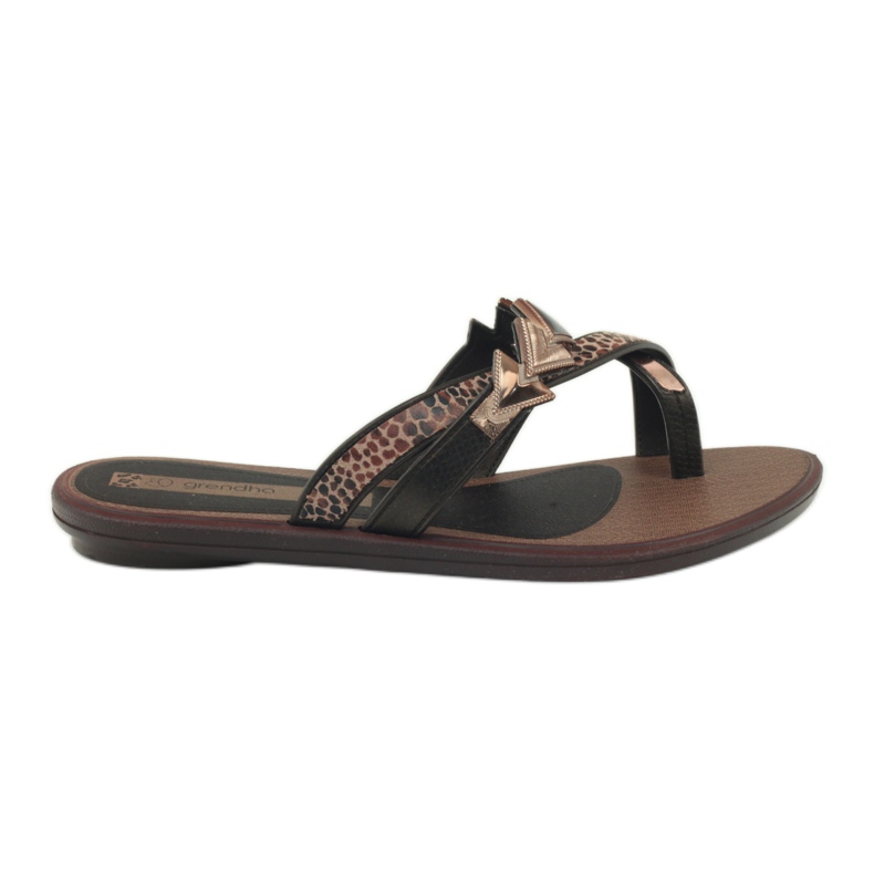 Ipanema Damtofflor flipflops med Grendha-stenar brun 1