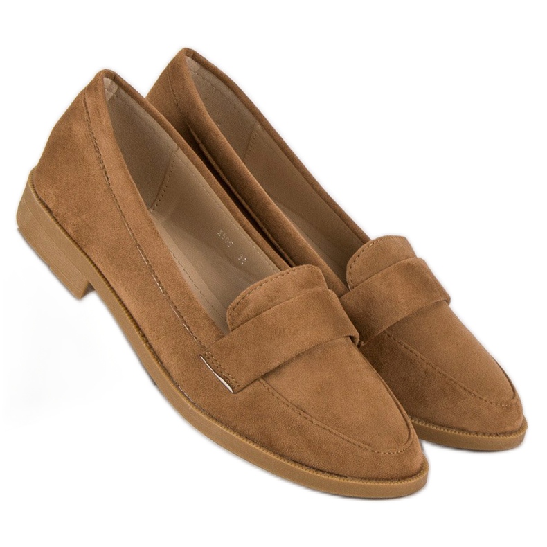 Small Swan Loafers i mocka brun 1