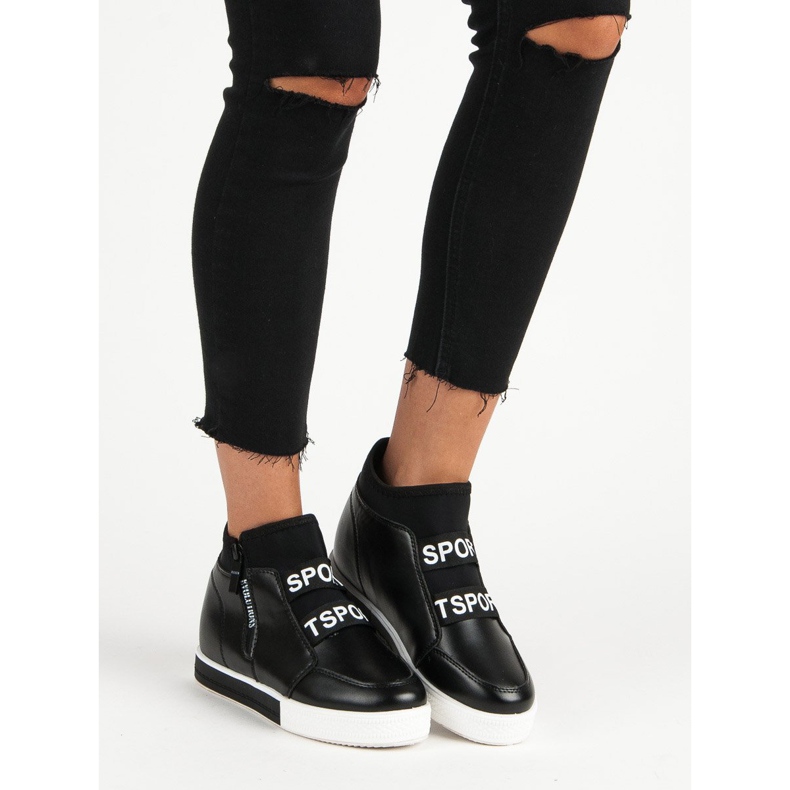 Svarta sneakers med dragkedja 1