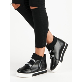 Svarta sneakers med dragkedja 2