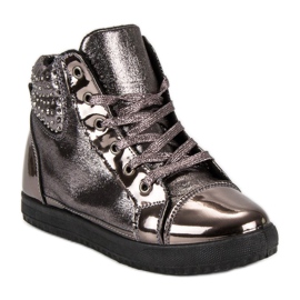 Knytna sneakers brun 1