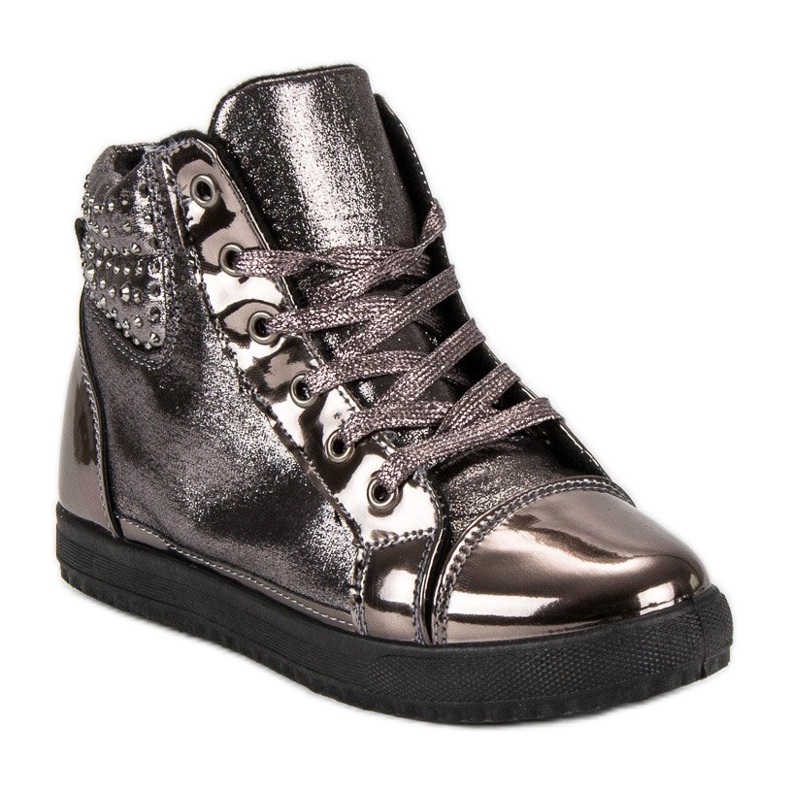 Knytna sneakers brun 1