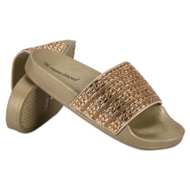 Eleganta gyllene tofflor 2