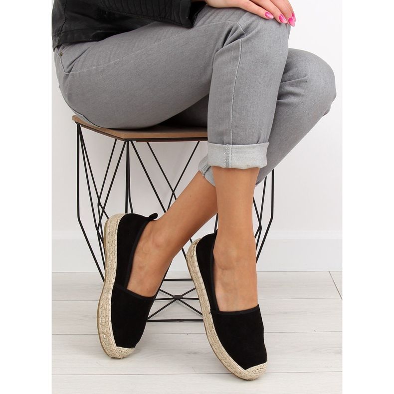 Svarta espadrillor för kvinnor BB10P svarta 1