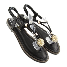 Svarta damsandaler flipflops 7537 svart 2