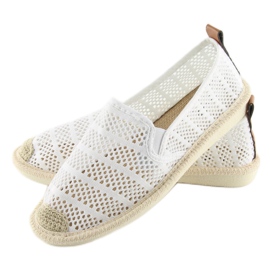 Vita mesh espadrillor F01B Vit 1