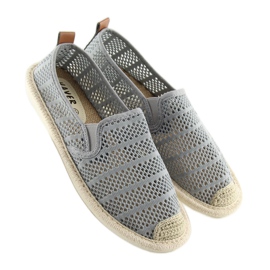 Grå mesh espadrillor F01B Grå 2