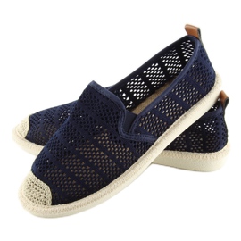F01B Marinblå espadrillor i mesh 1