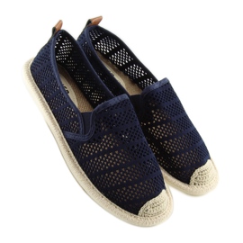 F01B Marinblå espadrillor i mesh 2
