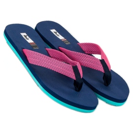 American Club Amerikanska flip flops blå rosa 2