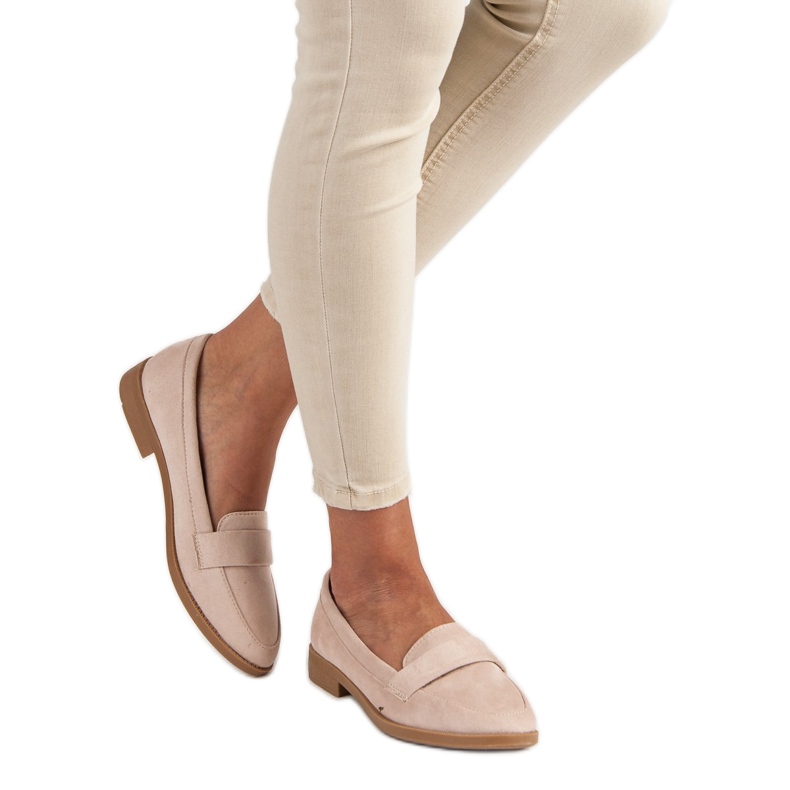 Small Swan Loafers i mocka brun 2