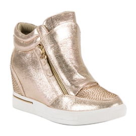 Snygga sneakers, sneakers gul mångfärgad 1