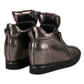 Grafit sneakers med dragkedja mångfärgad 2