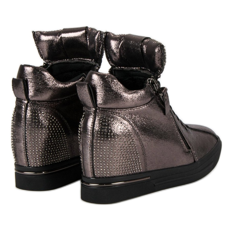 Grafit sneakers med dragkedja mångfärgad 2