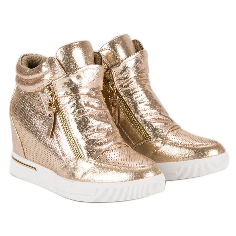 Wedge sneakers gul 1
