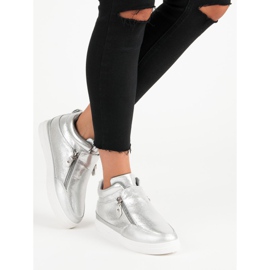 Lgm Silver Sneakers På Ett Reglage grå 1
