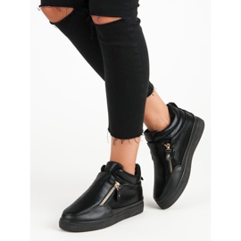 Lgm Svarta sneakers med dragkedja 2