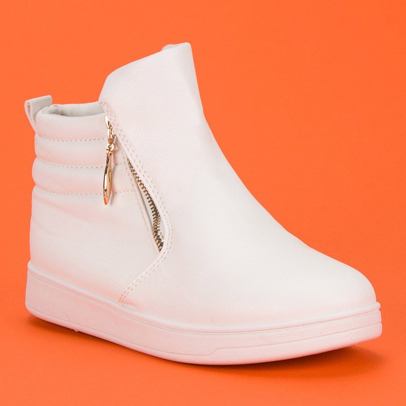 Vita sneakers ovanför ankeln 1