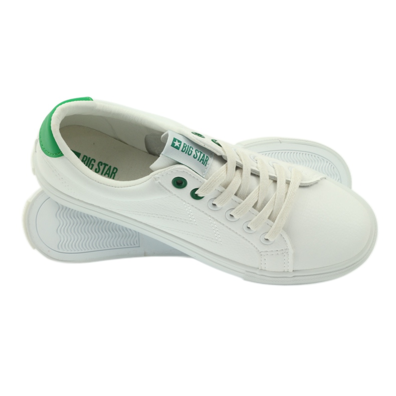 Vita sneakers BIG STAR 274209 grön 1