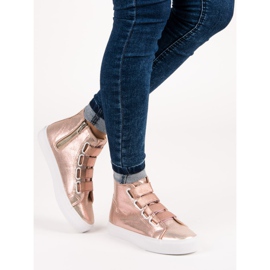 Rosa sneakers med resår 1