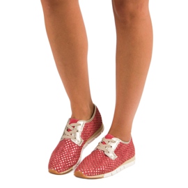 Kylie Fashionabla bundna sneakers röd 1