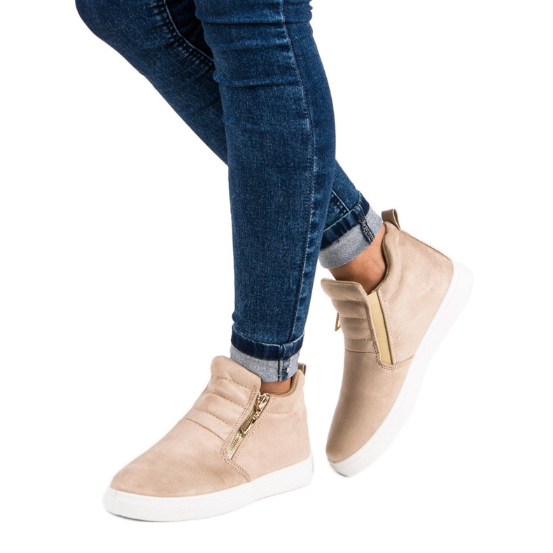 Sneakers i mocka brun 1