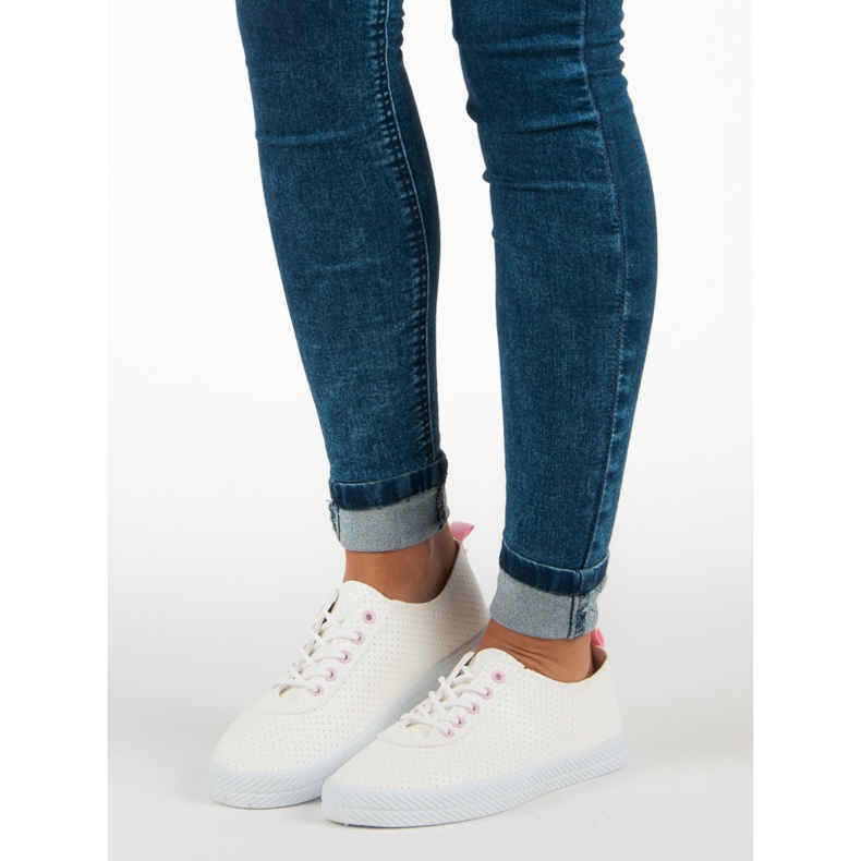 Kylie Openwork Tied Sneakers vit 1