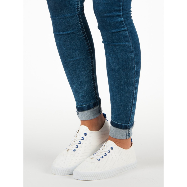 Kylie Openwork Tied Sneakers vit 1