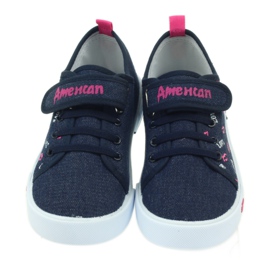 American Club Amerikanska rosa läppar sneakers marinblå 4