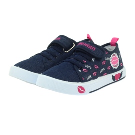 American Club Amerikanska rosa läppar sneakers marinblå 3