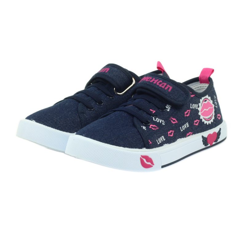 American Club Amerikanska rosa läppar sneakers marinblå 3