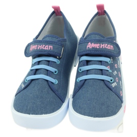 American Club Amerikanska rosa läppar sneakers marinblå 4