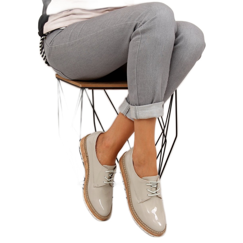 Loafers med läderinredning 7153 Grå 1