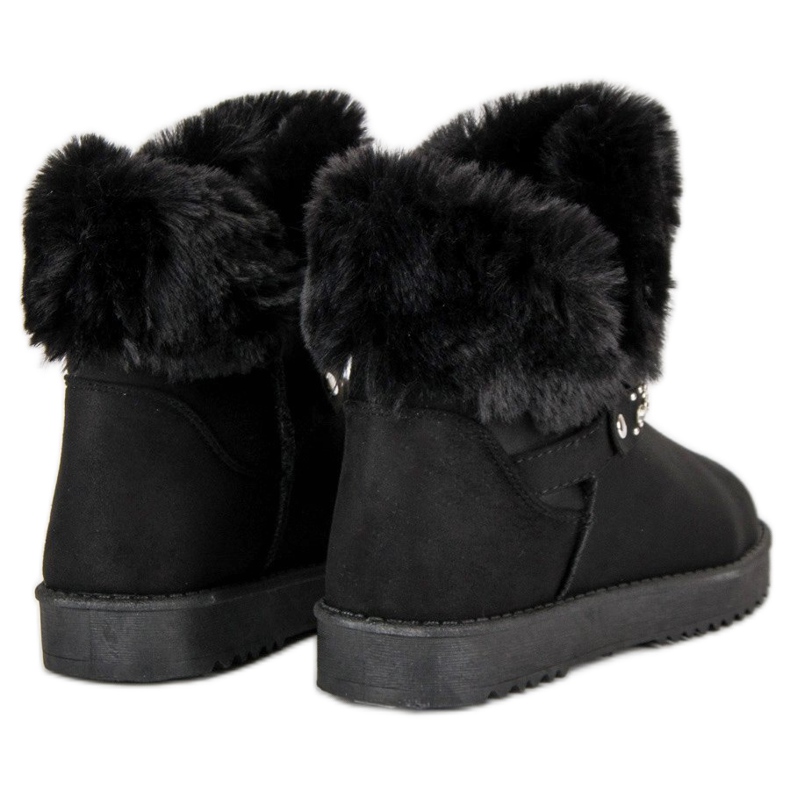 Seastar Mukluki med päls svart 1