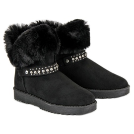 Seastar Mukluki med päls svart 2