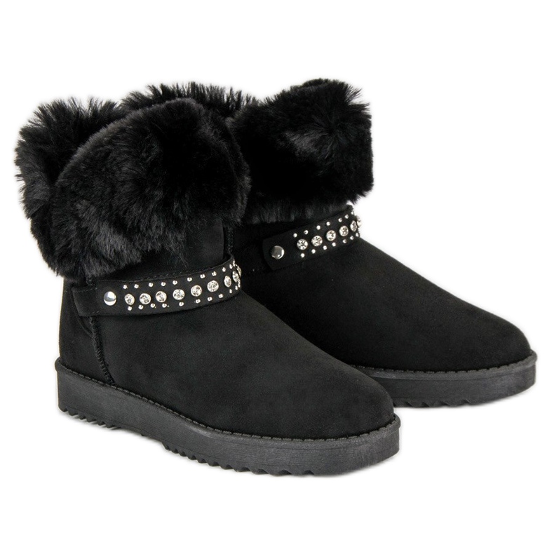 Seastar Mukluki med päls svart 2